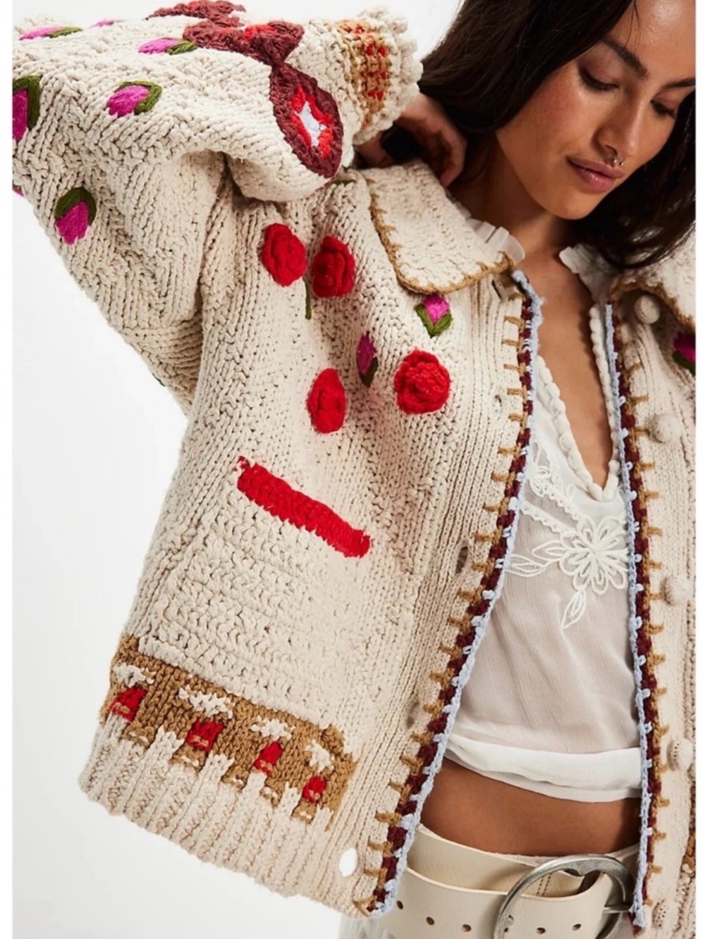 Free People Rosebud Cardigan - Picture 2 of 8